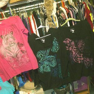 Three size 4X ladies Sparkly Tees